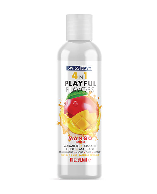 The Soft Hum Swiss Navy 4 in 1 Playful Flavors Mango - 1 oz
