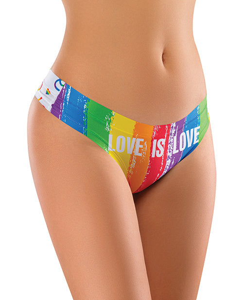 The Soft Hum Mememe Pride Love Is Printed Thong XL