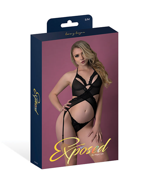The Soft Hum Rush Merry Widow &amp; Panty Set - Black L/XL
