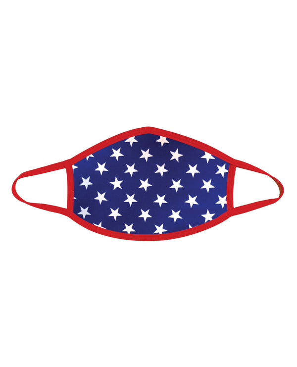The Soft Hum Neva Nude Murica USA Blue Star Mask w/100% Cotton Liner Red MD