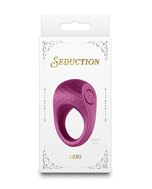 The Soft Hum Seduction Levi Cock Ring - Metallic Burgundy