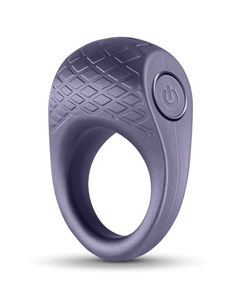 The Soft Hum Seduction Levi Cock Ring - Metallic Grey