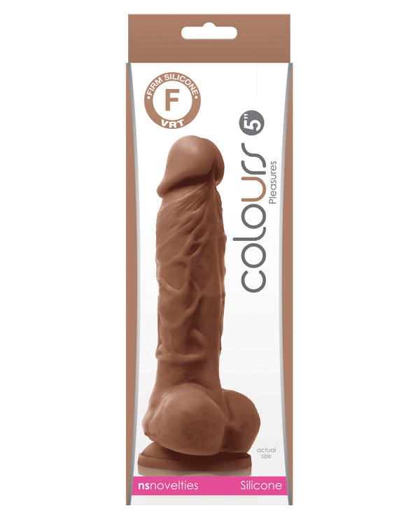 The Soft Hum Colours Pleasures 5" Dildo w/Suction Cup - Brown