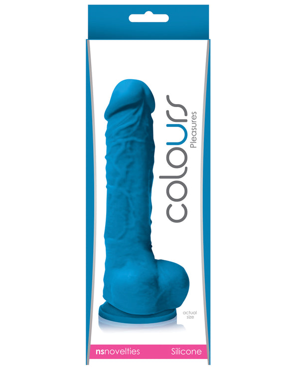 The Soft Hum Colours Pleasures 5" Dildo w/Suction Cup - Blue