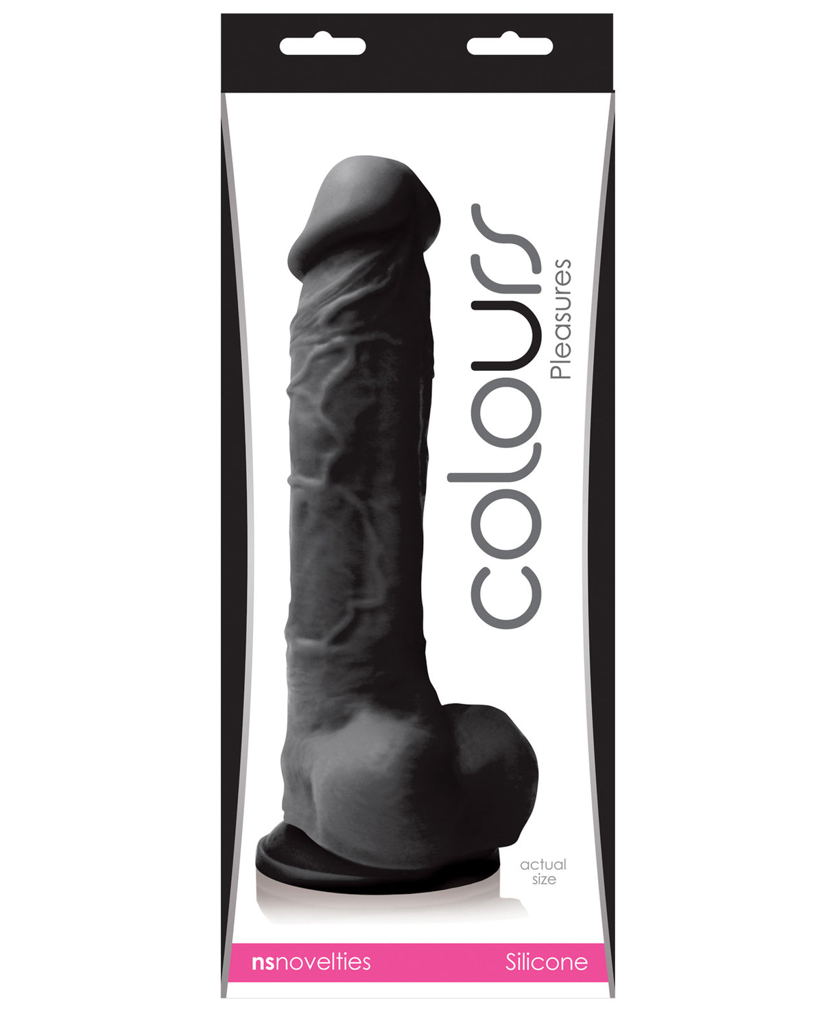 The Soft Hum Colours Pleasures 8" Dildo w/Suction Cup - Black