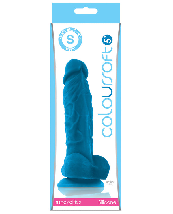 The Soft Hum ColourSoft 5" Silicone Soft Dildo - Blue