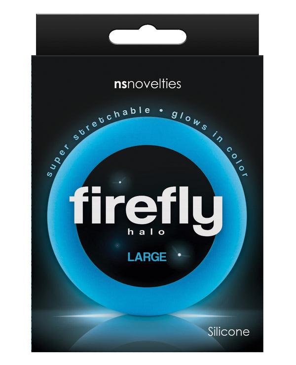 The Soft Hum Firefly Halo Large Cockring - Blue
