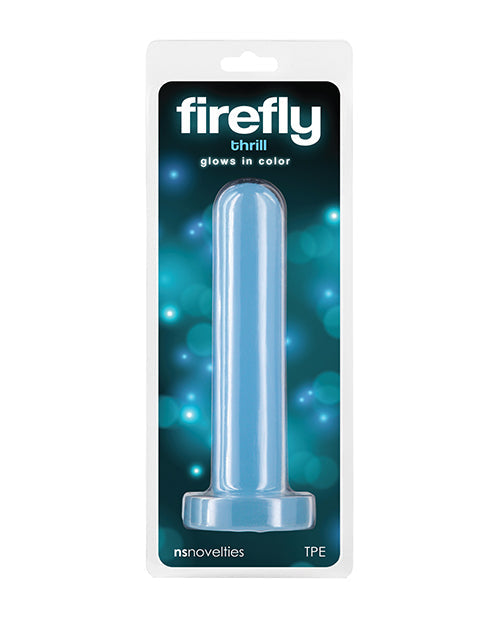 The Soft Hum Firefly Thrill Glow in the Dark Dildo - Small - Blue