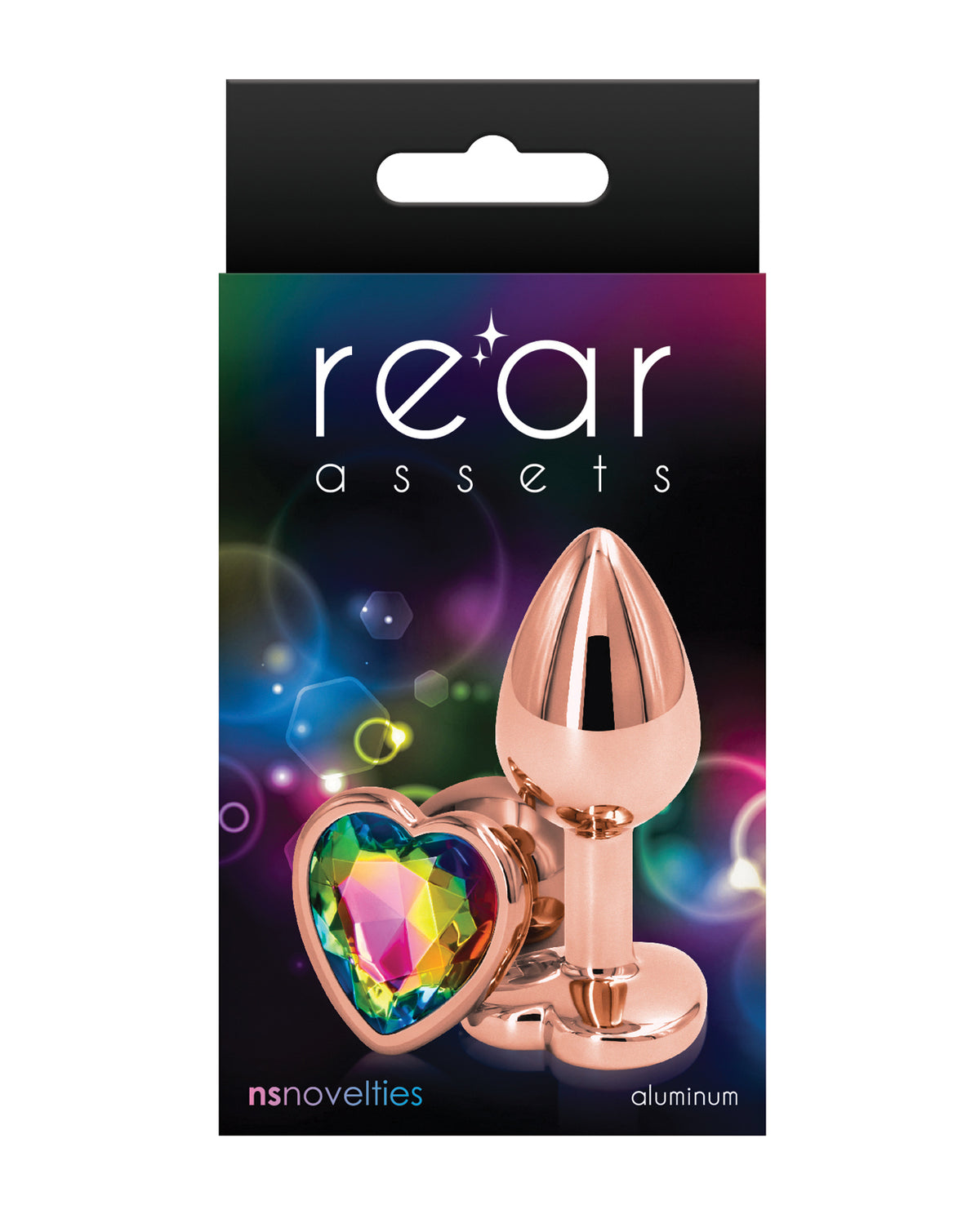 The Soft Hum Rear Assets Rose Gold Heart Small - Rainbow