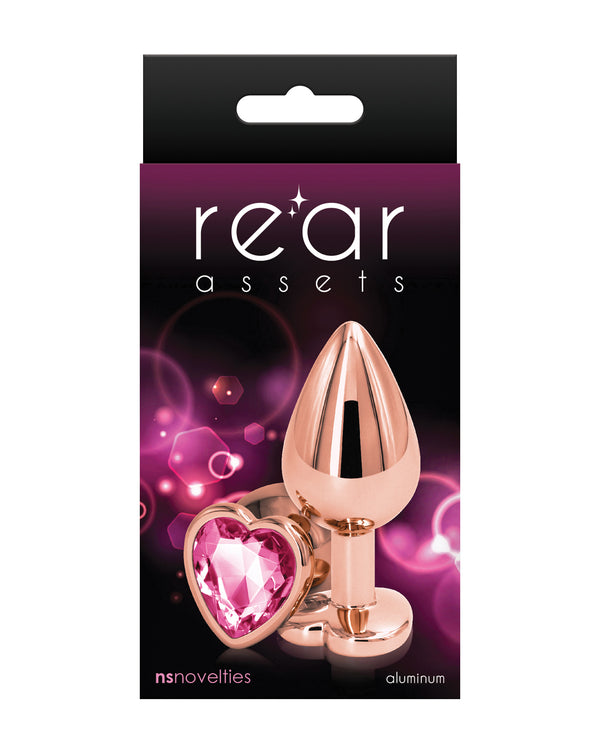 The Soft Hum Rear Assets Rose Gold Heart Medium - Pink