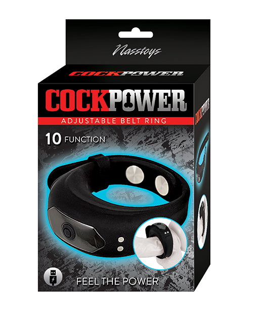 The Soft Hum Cockpower Adjustable Belt Ring - Black
