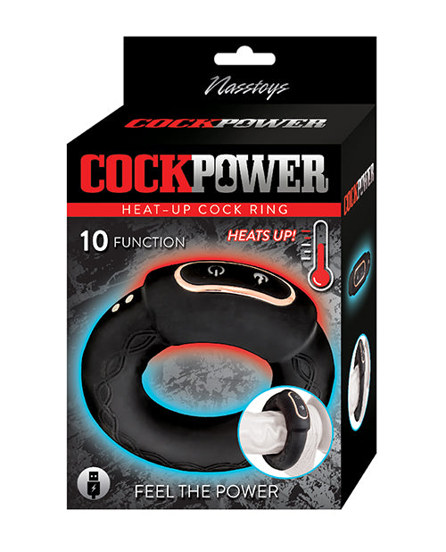 The Soft Hum Cockpower Heat up Cock Ring - Black