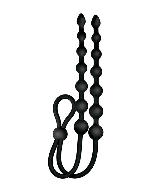 Ass-sation Dual-Ended Anal Beads - Black (2)