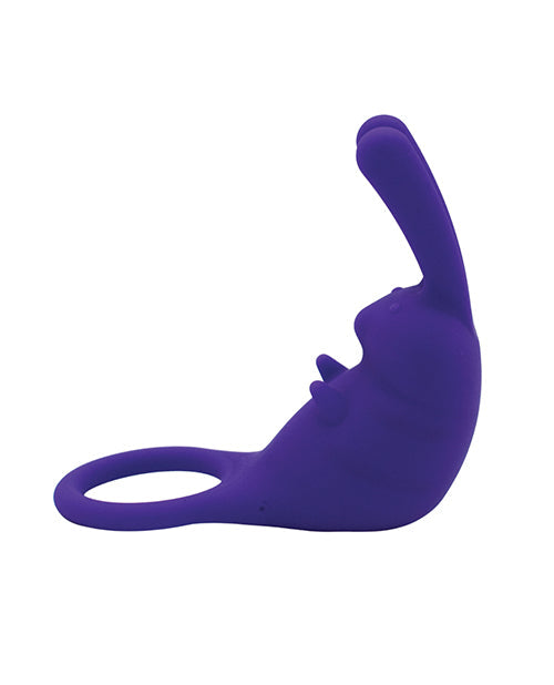 Natalie's Toy Box The Cock Hopper Cock Ring &amp; Bullet Vibrator - Purple