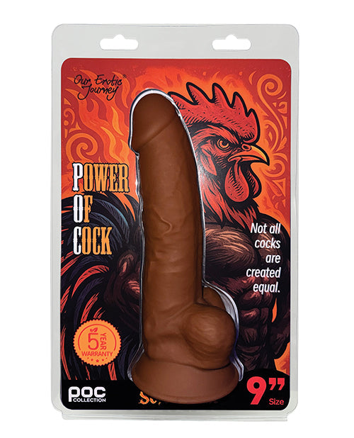 The Soft Hum Power of Cock 9" Dildo - Brown
