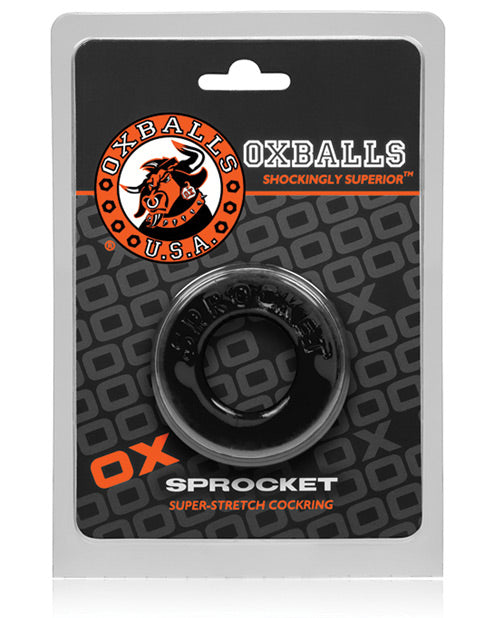 The Soft Hum Oxballs Atomic Jock Sprocket Cockring - Black