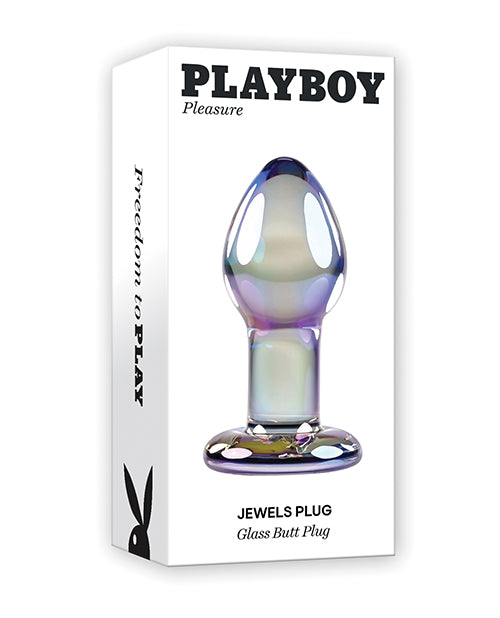 The Soft Hum Play Boy Pleasure Jewels Butt Plug - Clear