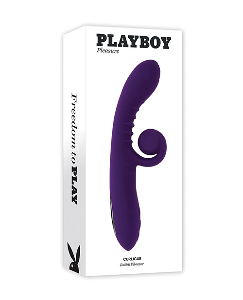 The Soft Hum Playboy Pleasure Curlicue Rabbit Vibrator - Acai