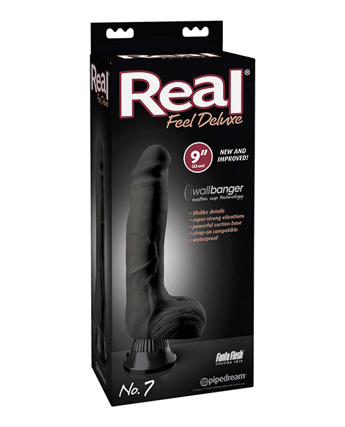 The Soft Hum Real Feel Deluxe No. 7 9" Vibe Waterproof - Black