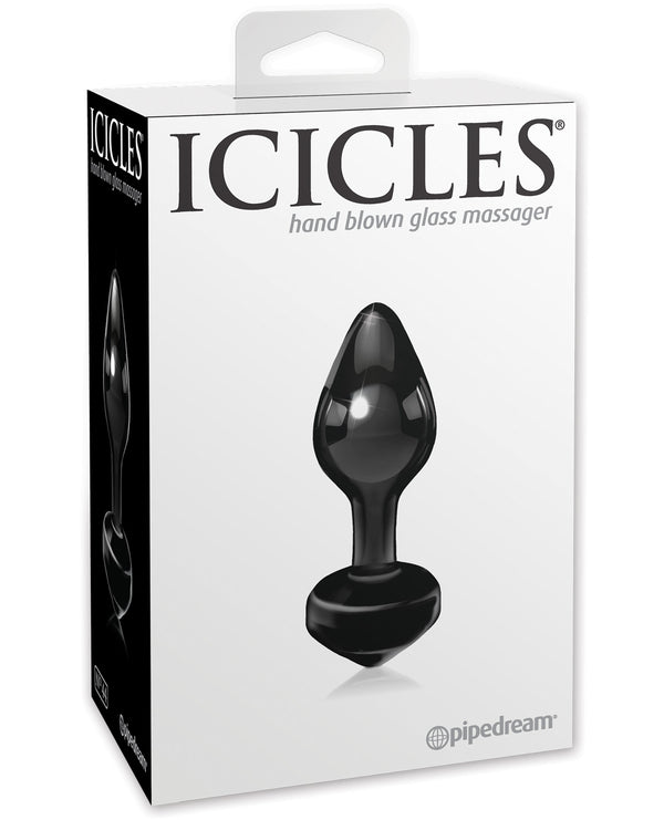 The Soft Hum Icicles No. 44 Hand Blown Glass Butt Plug - Black