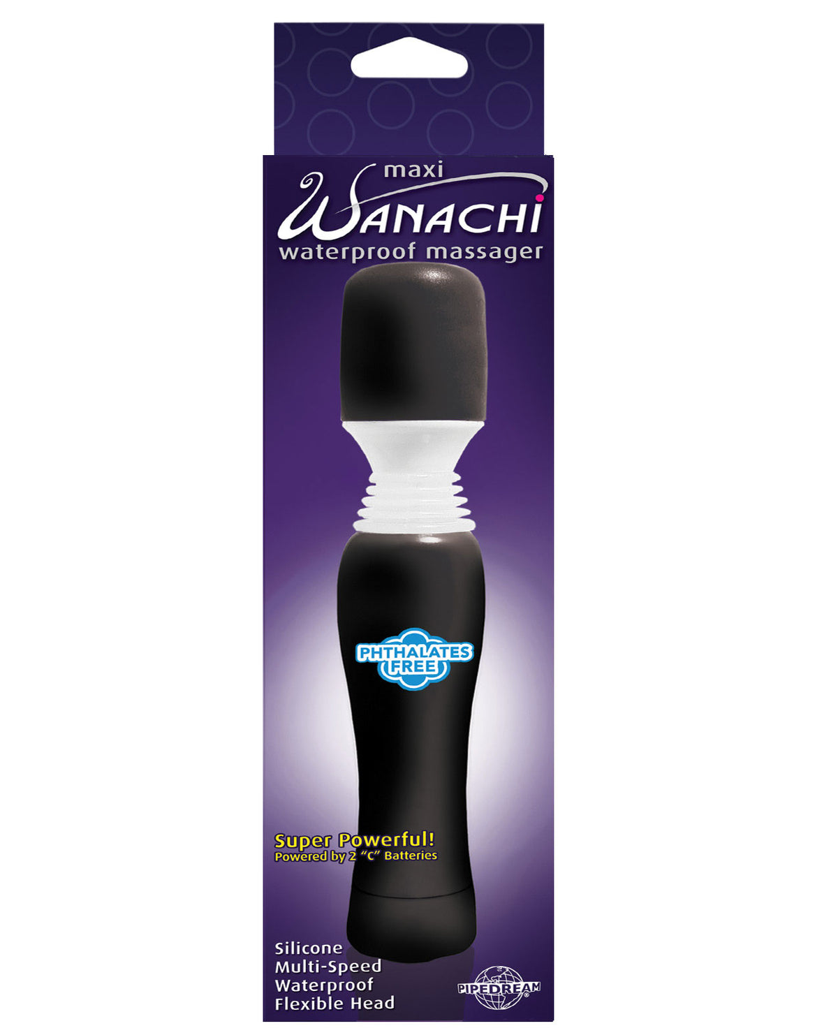 The Soft Hum Maxi Wanachi Massager Waterproof - Black