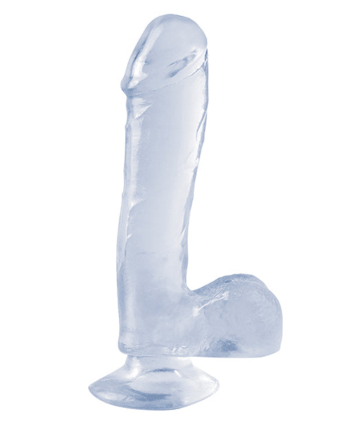 The Soft Hum Basix Rubber Works 7.5" Dong w/Suction Cup - Clear - Image 2