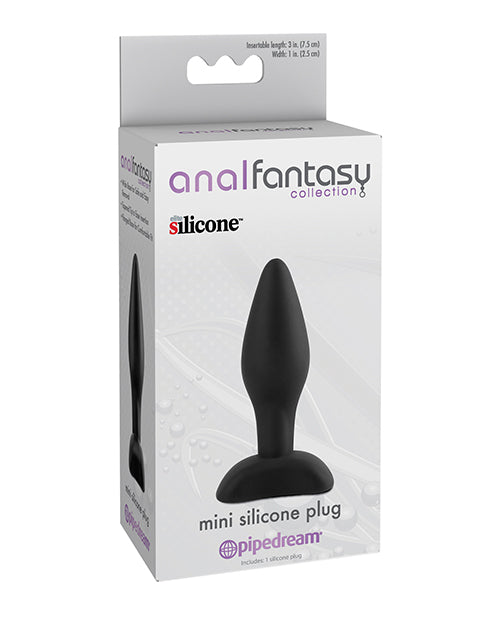 The Soft Hum Anal Fantasy Collection Mini Silicone Plug - Black