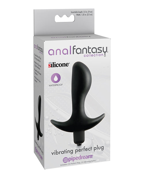 The Soft Hum Anal Fantasy Collection Vibrating Perfect Plug - Black