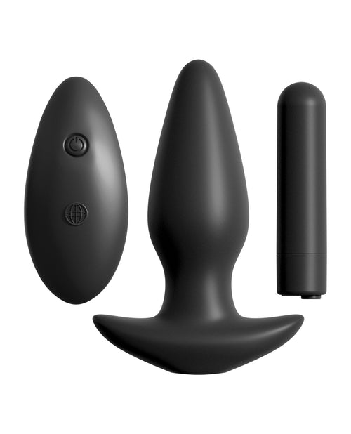 The Soft Hum Anal Fantasy Collection Remote Control Silicone Plug - Black - Image 2