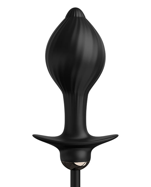 The Soft Hum Anal Fantasy Elite Collection Auto Throb Inflatable Vibrating Plug - Black