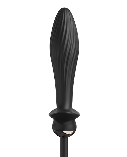 The Soft Hum Anal Fantasy Elite Collection Auto Throb Inflatable Vibrating Plug - Black - Image 2