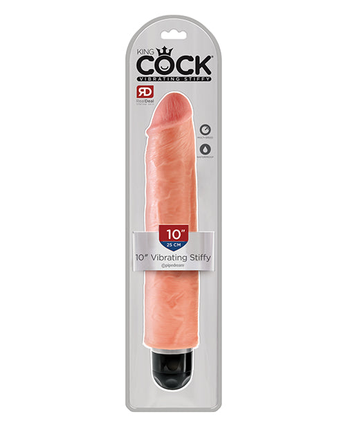 The Soft Hum King Cock 10" Vibrating Stiffy - Flesh