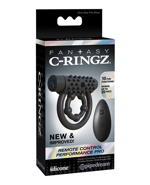 The Soft Hum Fantasy C-Ringz Remote Control Performance Pro - Black