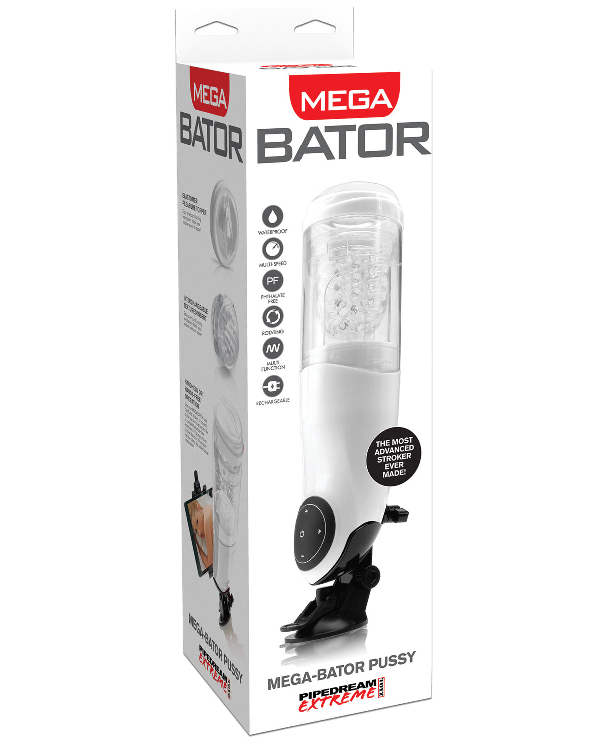 The Soft Hum Pipedream Extreme Toyz Mega Bator Rechargeable Strokers - Pussy