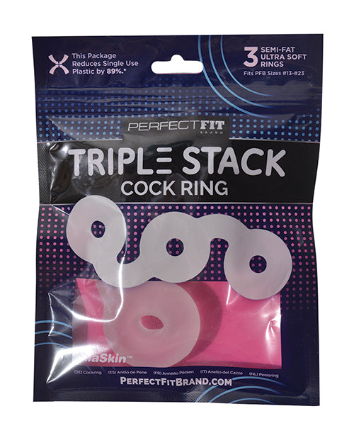 The Soft Hum Perfect Fit Triple Donut Ring - Clear