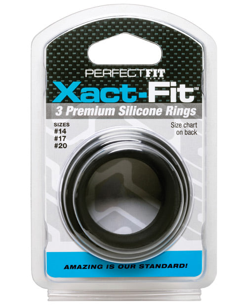 The Soft Hum Perfect Fit Xact Fit 3 Ring Kit S/M/L - Black