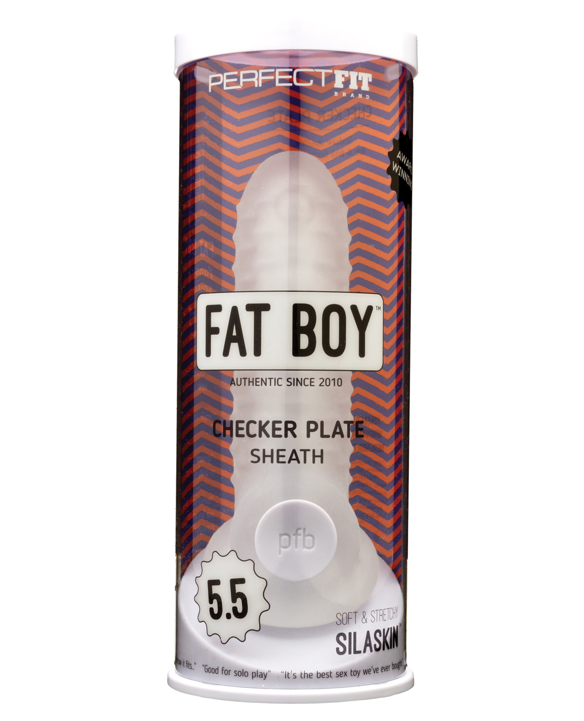 The Soft Hum Perfect Fit Fat Boy 5.5" Checker Plate Sheath - Clear