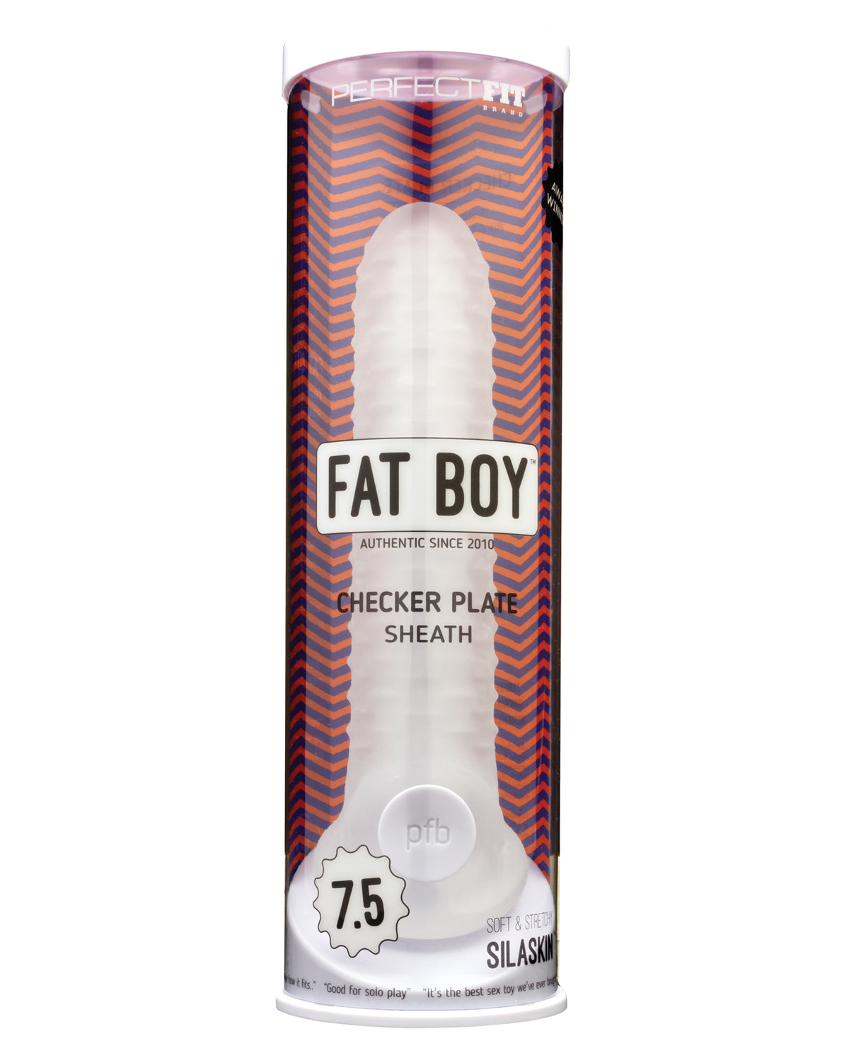 The Soft Hum Perfect Fit Fat Boy 7.5" Checker Plate Sheath- Clear