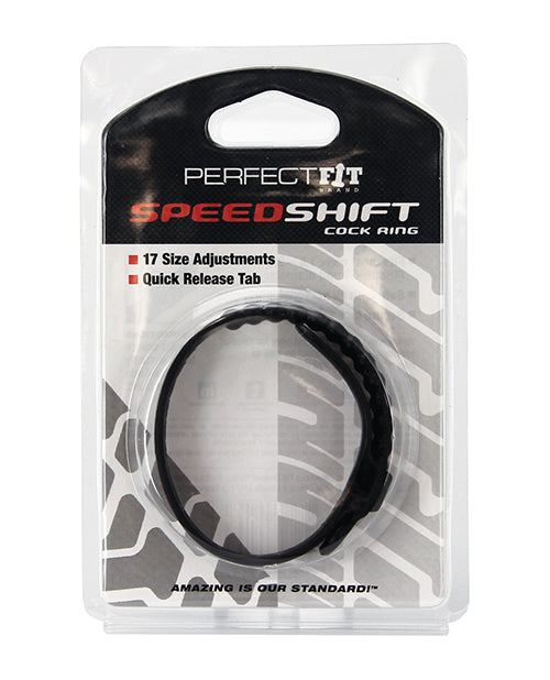 The Soft Hum Perfect Fit Speed Shift 17 Adjustments Cock Ring - Black