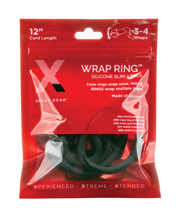 The Soft Hum Xplay Gear Silicone 12" Slim Wrap Ring - Black Pack of 2