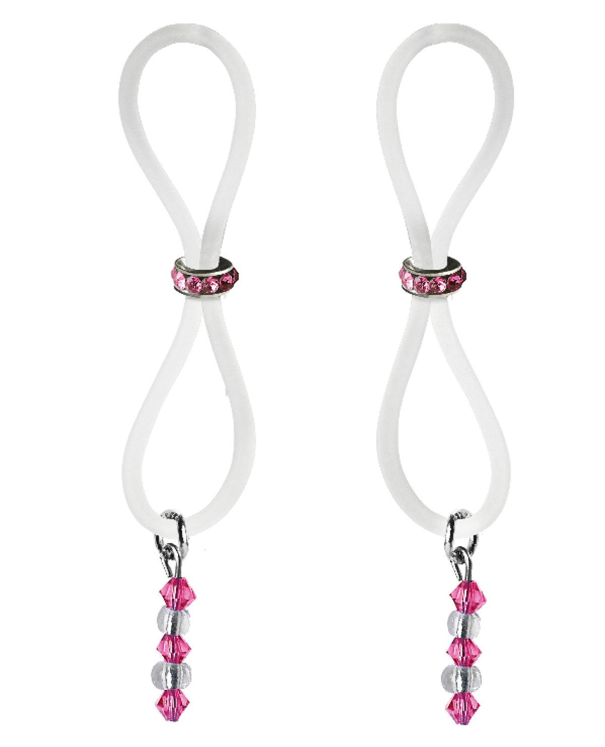 The Soft Hum Bijoux de Nip Nipple Halos Pink Gem Slider - Pink/Clear