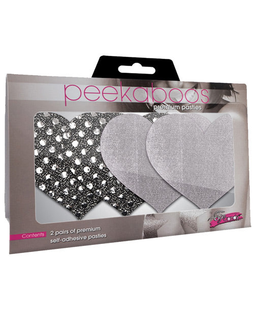The Soft Hum Dark Angel Hearts - Silver Pack of 2