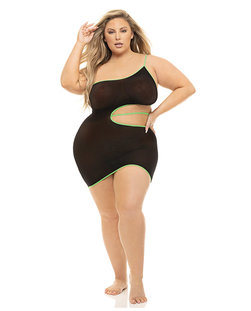 The Soft Hum Pink Lipstick All You Need Cut Out Dress Black QN