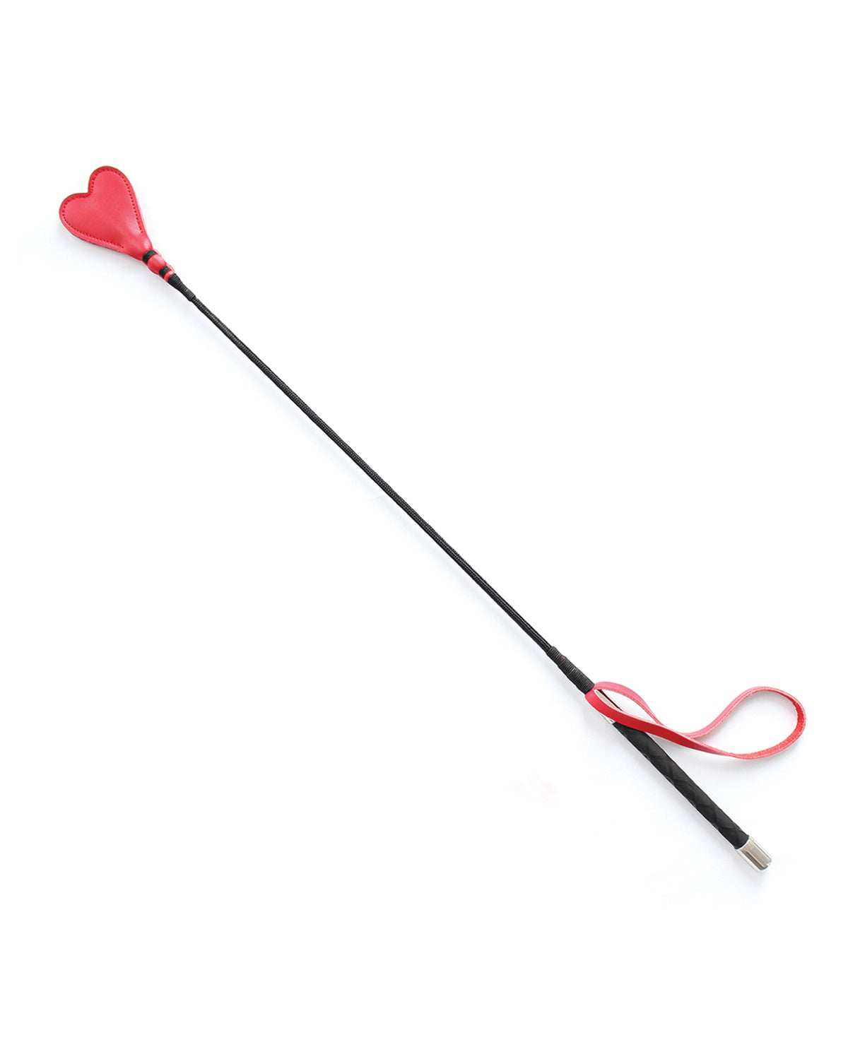 The Soft Hum Plesur 26" Heart PVC Crop - Black/Red