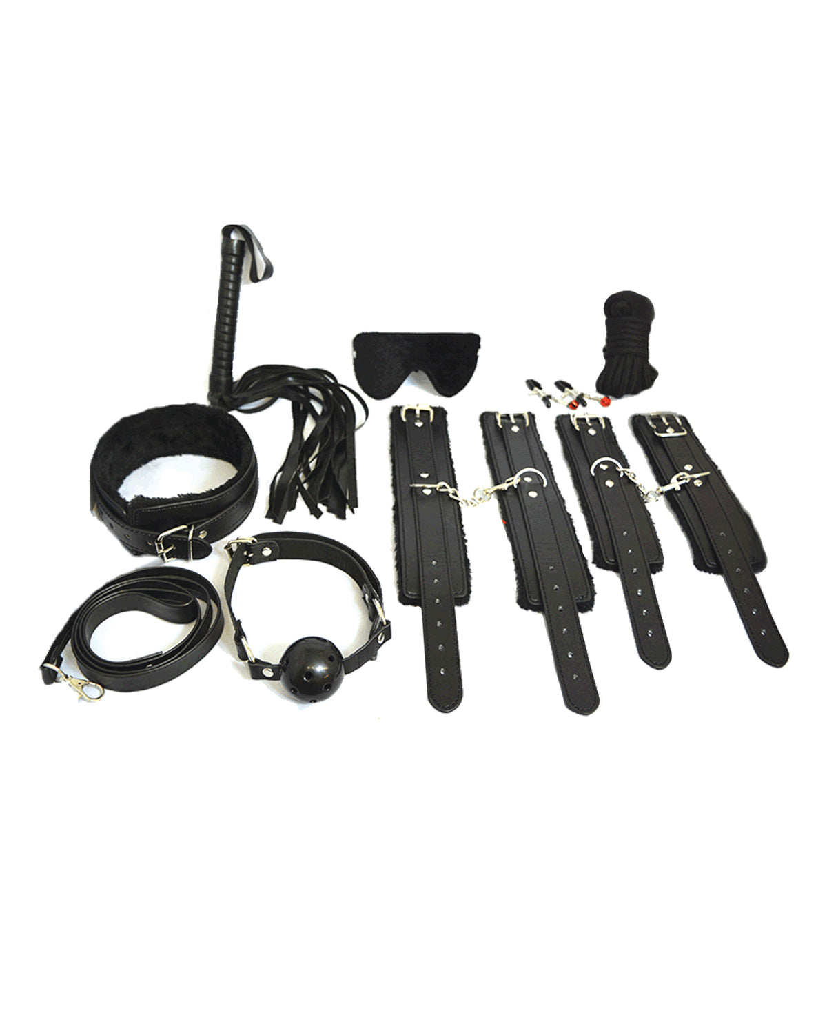 The Soft Hum Plesur Everything Bondage 12 Piece Kit - Black