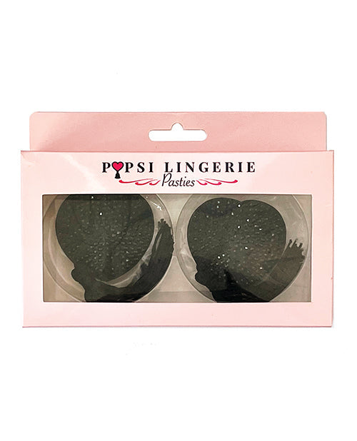 The Soft Hum Diamond Reusable Tassel Pasties - Black O/S
