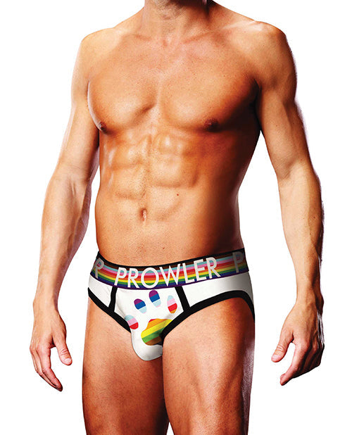 The Soft Hum Prowler Oversized Paw Brief - White/Multi XL