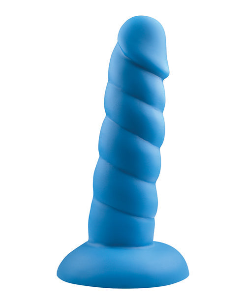 The Soft Hum Rock Candy Suga Daddy 5.5" Silicone Dildo - Blue