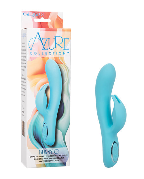 The Soft Hum Azure Collection Bunny G Rabbit Vibrator - Blue