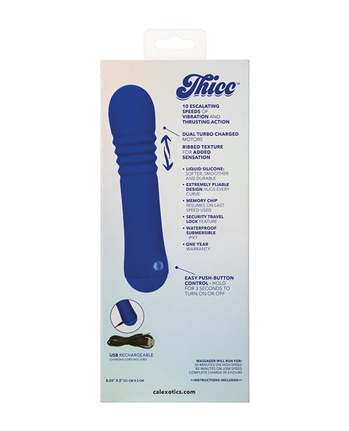 The Soft Hum Thicc Chubby Thrusting Wand - Blue